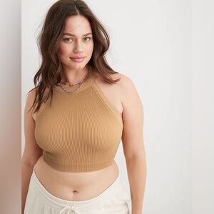 Aerie Superchill Seamless High Neck Bra Top